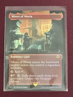 Mines of Moria BORDERLESS FOIL The Lord of the Rings MTG LTR Legendary Land Magi - Image 1