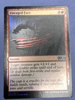 x1 Uncaged Fury - Foil MtG Magic The Gathering Core 2020 M20 - Image 1