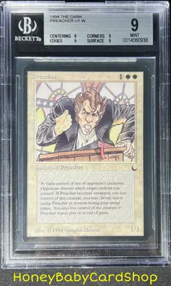 MTG The Dark 1994 Preacher BGS 9.0Q (Quad) MINT Old School 93/94 - Image 1