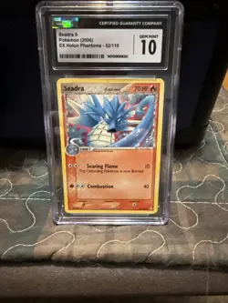 2006 Pokemon 52/110 Seadra EX Holon Phantoms CGC 10 Gem Mint - Image 1