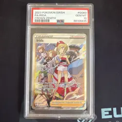 Pokemon 2023 Irida GG63 Full Art Galarian Gallery Crown Zenith GEM MINT PSA 10 - Image 1