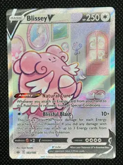 Blissey V 183/198 (Alt Art) Chilling Reign Ultra Rare Holo Pokemon NM/M - Image 1