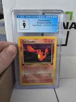 Charmander Team Rocket 1st Edition 2000 CGC 9 MINT Pokemon WOTC 50/82 -10 - Image 1