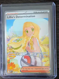 Lillie's Determination 184/132 Special Illustration Rare Mega Evolution Pokemon - Image 1