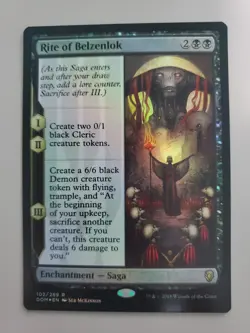 MTG Rite of Belzenlok Dominaria Foil Rare - Image 1
