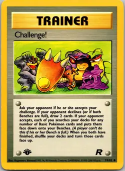 Challenge! 74/82 Uncommon Team Rocket Pokemon 1st Edition Near Mint - Image 1