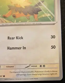 Herdier 171/197 Common Scarlet & Violet: Obsidian Flames Pokemon TCG - Image 5