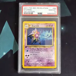 2001 POKEMON NEO REVELATION 1ST EDITION #25 STARMIE PSA 10 - Image 1