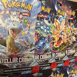 Pokemon Scarlet And Violet Stellar Crown Sleeved Booster Packs Lot Of 10 New - Image 2