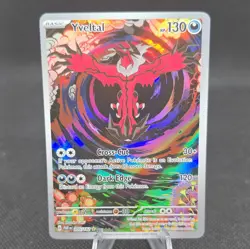Pokemon Yveltal Illustration Rare 205/182 SV04 Paradox Rift 130 HP Holo FA - Image 1