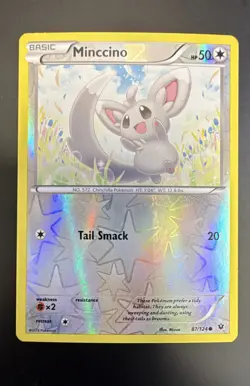 Pokemon Minccino 87/124 Fates Collide Reverse Holo - Image 1