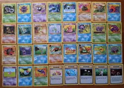 Pokemon - Fossil Unlimited Complete Common & Uncommon Set Lot of 32 - LP-MP - Image 1