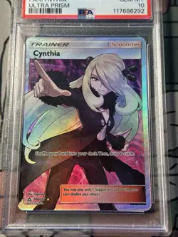 2018 POKEMON SUN & MOON ULTRA PRISM #148 FULL ART/CYNTHIA PSA 10 - Image 2