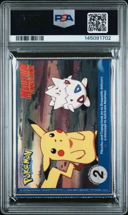 1999 NINTENDO POKEMON BURGER KING CARDS #25 PIKACHU PERFORATED PSA 8 - Image 2