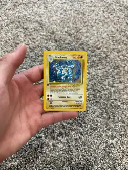 Pokemon Machamp Base Set Holo Rare 8/102 English 1999 Card - Image 1