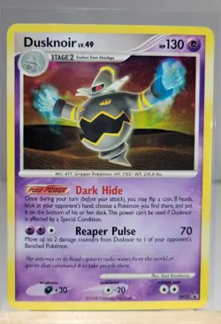 Pokemon Card - Dusknoir Diamond and Pearl Promos DP33 Promo Holo Swirl - Image 1