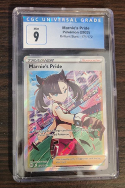Pokemon Brilliant Stars Marnie's Pride 171/172 CGC 9 Full Art Holo Graded Card - Image 1
