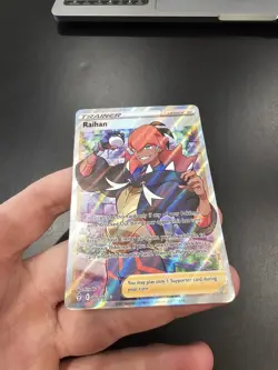 Pokemon TCG Evolving Skies Trainer Raihan 202/203 Full Art Holo Ultra Rare Card - Image 1