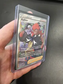 Pokemon TCG Evolving Skies Trainer Raihan 202/203 Full Art Holo Ultra Rare Card - Image 4