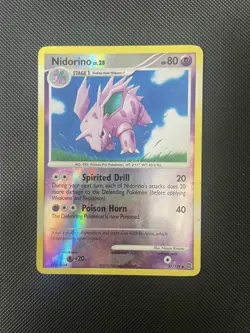Pokemon Card Nidorino 57/132 Reverse Holo Secret Wonders (LP) - Image 1