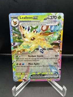 Pokemon TCG Leafeon EX Prismatic Evolution Double Rare 006/131 NM Card - Image 1
