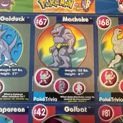Burger King Pokemon: The First Movie Uncut Card Sheets 1999 - 9 Cards #4 - Image 5