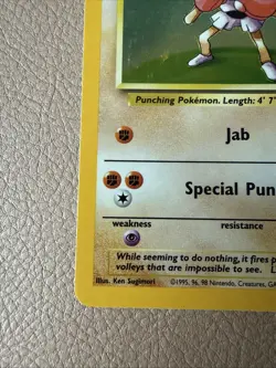 HITMONCHAN 7/102 Holo Rare Base Set Unlimited WOTC 1999 - Pokemon Card - Image 5