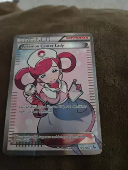 Pokemon Center Lady Trainer Supporter Full Art Ultra Rare Card 105/106 - Image 1