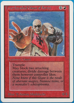 Two-Headed Giant of Foriys Unlimited PLD (Reserved List MTG Magic Card) (497801) - Image 1