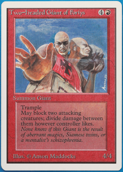 Two-Headed Giant of Foriys Unlimited PLD (Reserved List MTG Magic Card) (497802) - Image 1