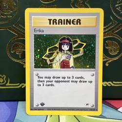 ERIKA - 16/132 - 1st Edition Gym Heroes - HOLO - Pokemon Card - LP + NM - - Image 1