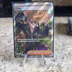 Pokemon TCG Clive Paldean Fates Holo Ultra Rare Card 227/091 NM Condition - Image 1