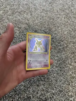 Pokemon Alakazam Base Set 2 Holo Rare 001/130 English 1999 Card - Image 2
