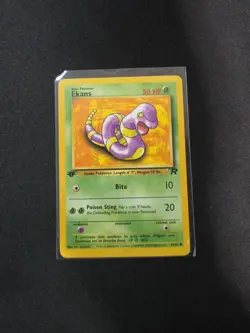 Pokemon TCG 1st Edition Team Rocket Set Ekans Common Card 56/82 - Image 1