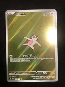 Pokemon Slakoth 212/191 Surging Sparks Illustration Rare Full Art Holo Card - Image 1