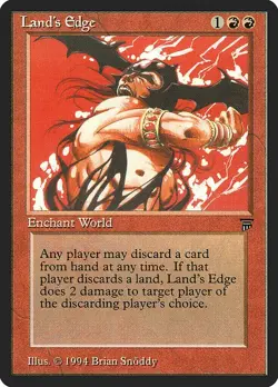 Land's Edge 1x MtG ENGLISH Legends LEG PLAYED - Image 1