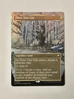 MTG BLB Three Tree City Winter (Borderless) 0340 Near Mint Foil​​ Bloomburrow NM - Image 1