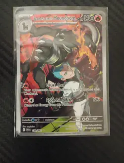 Pokemon TCG Team Rockets Houndoom Illustration Rare Card 191/182 Destined Rivals - Image 1