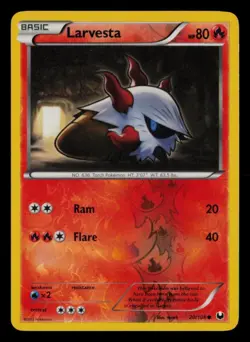 Larvesta 20/108 Common Dark Explorers Pokemon Reverse Holo Near Mint - Image 1