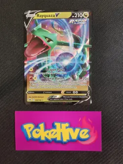 Pokemon TCG Rayquaza V Crown Zenith 100/159 Holo Ultra Rare - Image 1