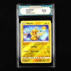TQG 9.5 MINT+ 2019 Pokemon ENG Pikachu #SM-UM 56/236 C - Image 1