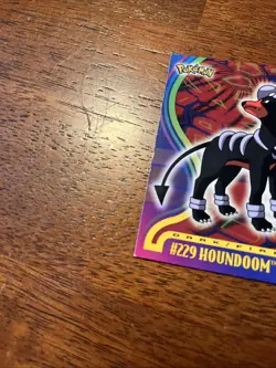 Pokemon 2001 Topps Johto Champions - Houndoom #229 TV Animation - Image 3