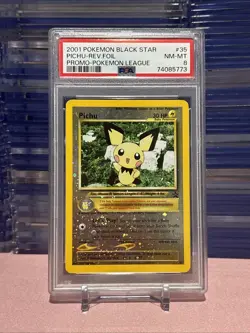 Pokemon Black Star Promo Pichu Reverse Holo PSA8 NEAR MINT PSA 8 - Image 1