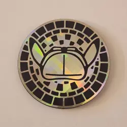 2019 Pokemon Detective Pikachu Coin NM Silver Pixel Holo Large 1 3/8" TCG - Image 1