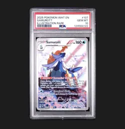 The Pokemon Company Samurott 107/086 White Flare Illustration Rare Holo PSA 10 - Image 1