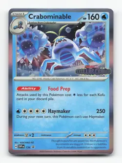 Pokemon TCG - Crabominable - 134 134/142 NM Holo Promo Scarlet & Violet Promo - Image 1