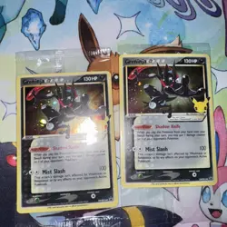 (2x) Pokemon Celebrations Greninja Gold Star Promo SWSH144 SEALED NM - Image 1