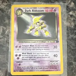 Dark Alakazam 1/82 Team Rocket Holo Rare Unlimited English 60HP - Image 1