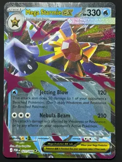 Pokemon TCG Mega Starmie ex 021/088 Double Rare Holo Perfect Order Near Mint - Image 1