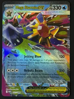 Pokemon TCG Mega Starmie ex 021/088 Double Rare Holo Perfect Order Near Mint - Image 2
